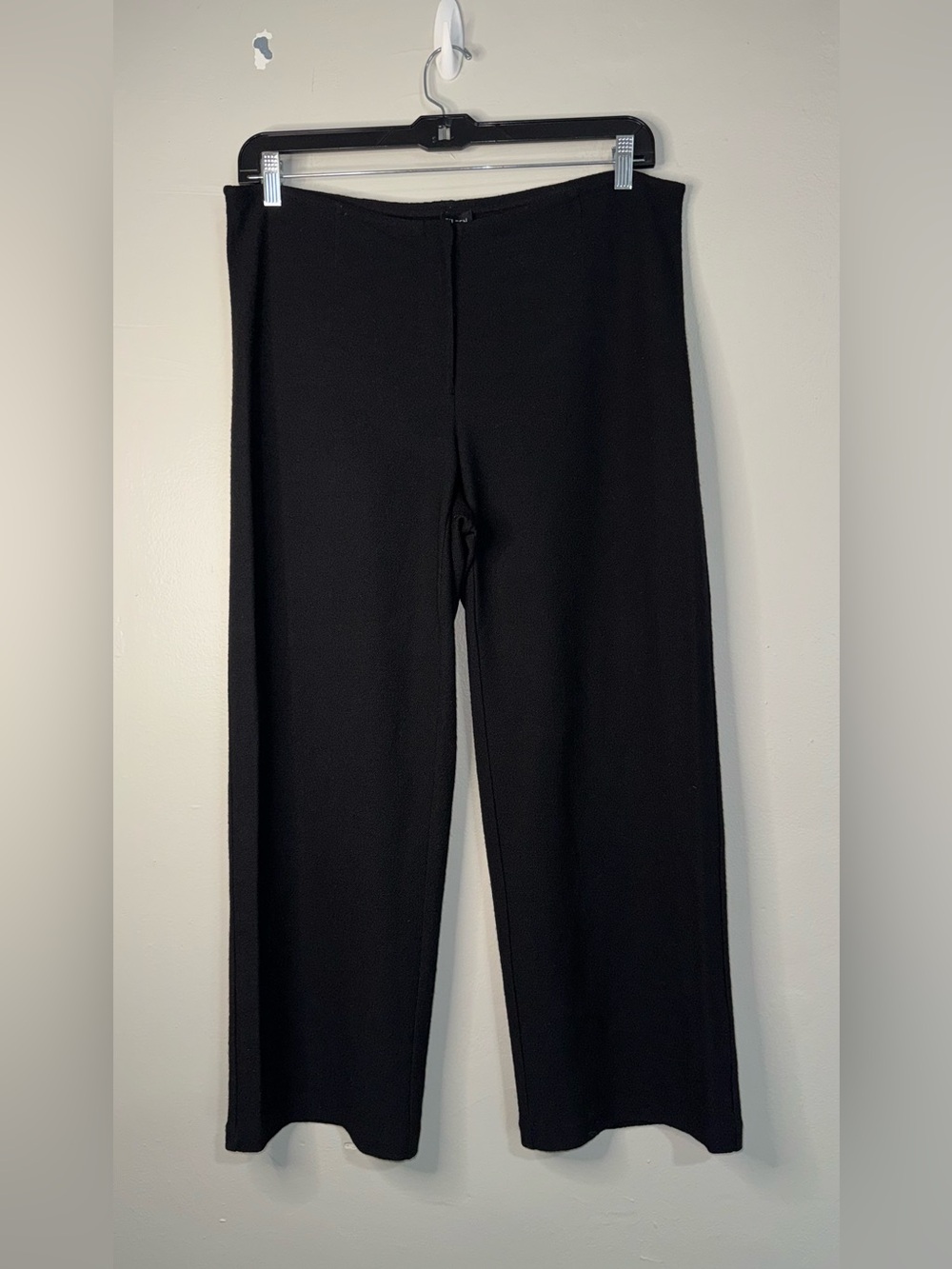 Eileen Fisher Black Wide-Leg Ponte Pants